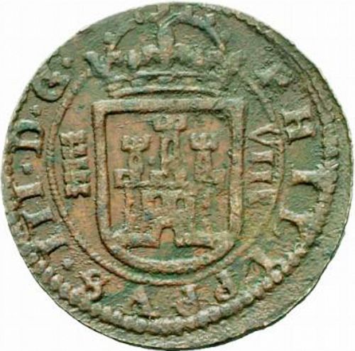 8 Maravedies Obverse Image minted in SPAIN in 1601 (1598-21  -  FELIPE III)  - The Coin Database