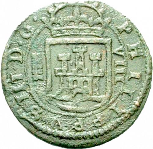 8 Maravedies Obverse Image minted in SPAIN in 1602 (1598-21  -  FELIPE III)  - The Coin Database