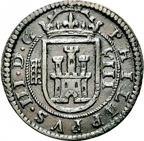 8 Maravedies Obverse Image minted in SPAIN in 1605 (1598-21  -  FELIPE III)  - The Coin Database