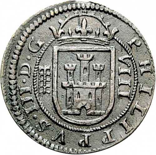 8 Maravedies Obverse Image minted in SPAIN in 1606 (1598-21  -  FELIPE III)  - The Coin Database