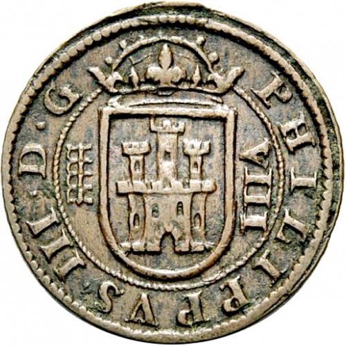 8 Maravedies Obverse Image minted in SPAIN in 1607 (1598-21  -  FELIPE III)  - The Coin Database