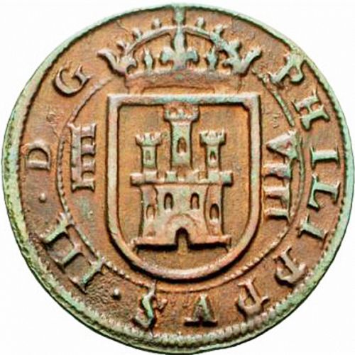 8 Maravedies Obverse Image minted in SPAIN in 1612 (1598-21  -  FELIPE III)  - The Coin Database