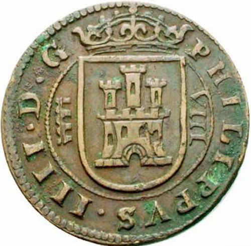 8 Maravedies Obverse Image minted in SPAIN in 1614 (1598-21  -  FELIPE III)  - The Coin Database