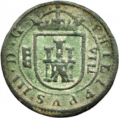 8 Maravedies Obverse Image minted in SPAIN in 1617 (1598-21  -  FELIPE III)  - The Coin Database