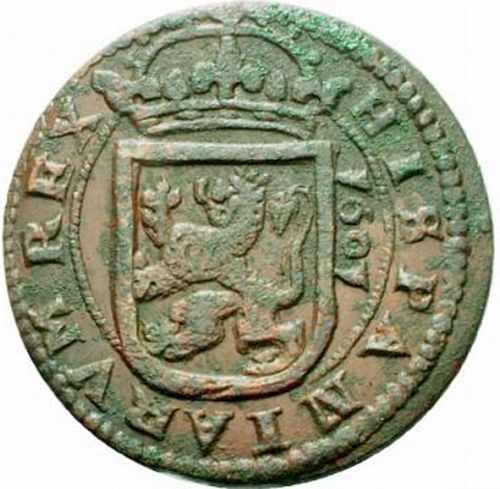 8 Maravedies Reverse Image minted in SPAIN in 1601 (1598-21  -  FELIPE III)  - The Coin Database