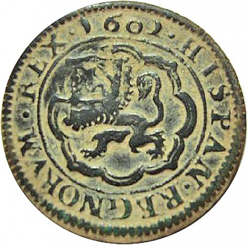 8 Maravedies Reverse Image minted in SPAIN in 1603 (1598-21  -  FELIPE III)  - The Coin Database