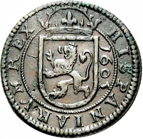 8 Maravedies Reverse Image minted in SPAIN in 1605 (1598-21  -  FELIPE III)  - The Coin Database