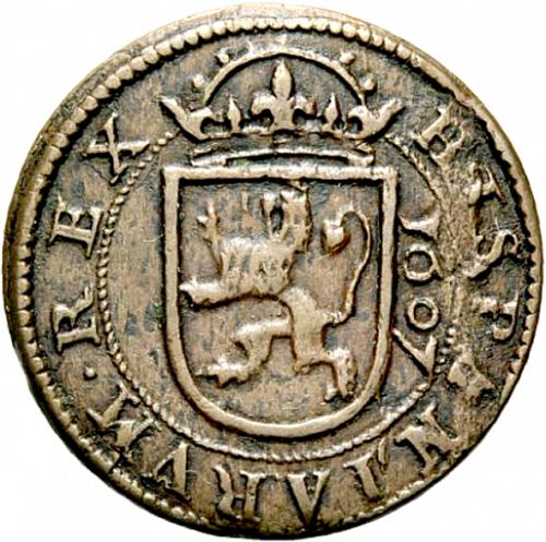 8 Maravedies Reverse Image minted in SPAIN in 1607 (1598-21  -  FELIPE III)  - The Coin Database