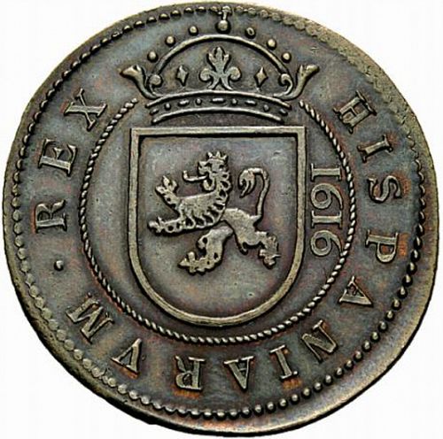 8 Maravedies Reverse Image minted in SPAIN in 1616 (1598-21  -  FELIPE III)  - The Coin Database