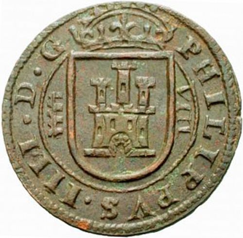 8 Maravedies Obverse Image minted in SPAIN in 1623 (1621-65  -  FELIPE IV)  - The Coin Database