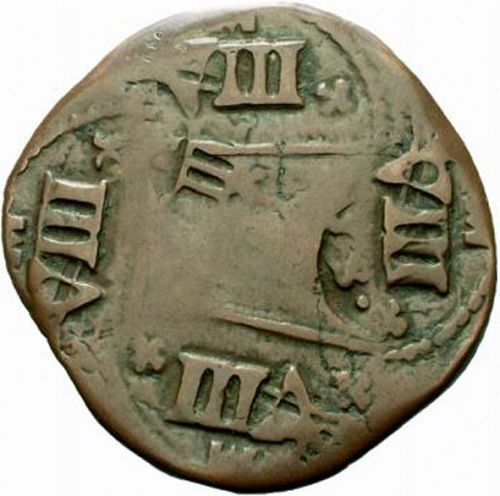 8 Maravedies Obverse Image minted in SPAIN in 1654 (1621-65  -  FELIPE IV)  - The Coin Database