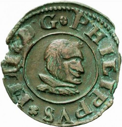 8 Maravedies Obverse Image minted in SPAIN in 1661S (1621-65  -  FELIPE IV)  - The Coin Database