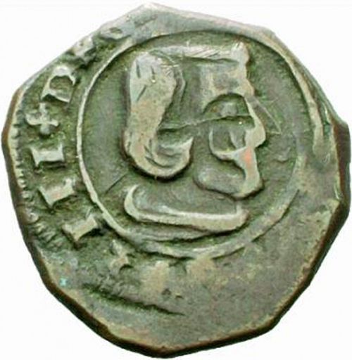 8 Maravedies Obverse Image minted in SPAIN in 1661S (1621-65  -  FELIPE IV)  - The Coin Database