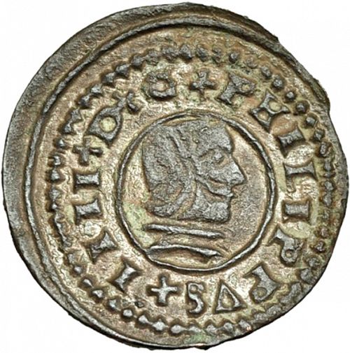 8 Maravedies Obverse Image minted in SPAIN in 1663M (1621-65  -  FELIPE IV)  - The Coin Database