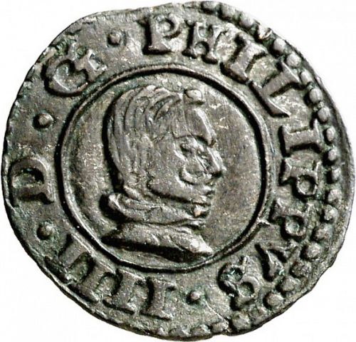 8 Maravedies Obverse Image minted in SPAIN in 1663R (1621-65  -  FELIPE IV)  - The Coin Database