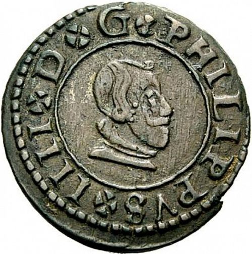 8 Maravedies Obverse Image minted in SPAIN in 1664S (1621-65  -  FELIPE IV)  - The Coin Database