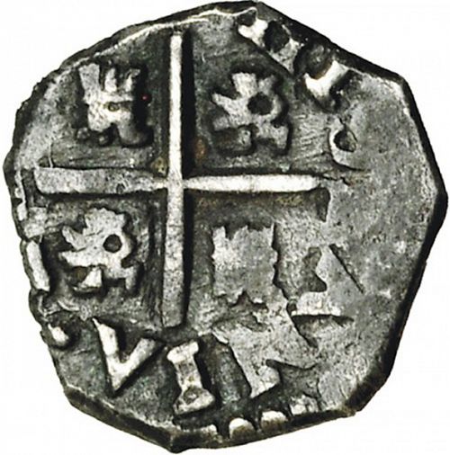 8 Maravedies Reverse Image minted in SPAIN in 1643B (1621-65  -  FELIPE IV)  - The Coin Database