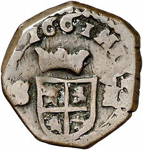 8 Maravedies Reverse Image minted in SPAIN in 1661 (1621-65  -  FELIPE IV)  - The Coin Database