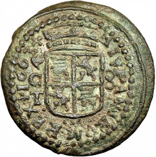 8 Maravedies Reverse Image minted in SPAIN in 1663M (1621-65  -  FELIPE IV)  - The Coin Database