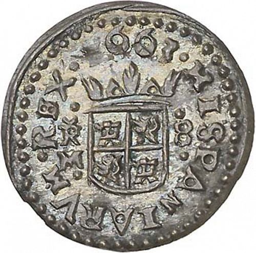 8 Maravedies Reverse Image minted in SPAIN in 1663M (1621-65  -  FELIPE IV)  - The Coin Database