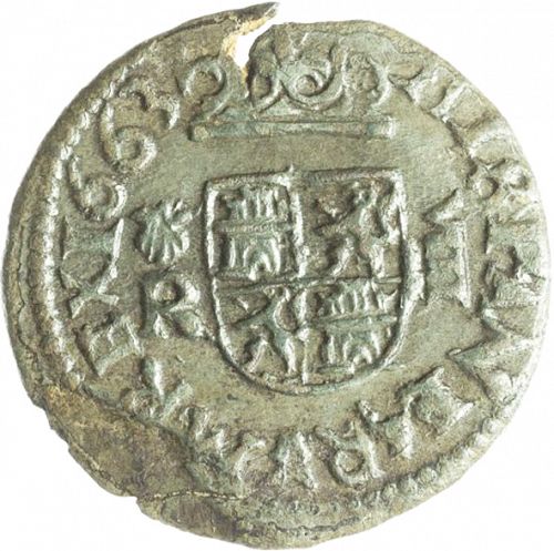 8 Maravedies Reverse Image minted in SPAIN in 1664R (1621-65  -  FELIPE IV)  - The Coin Database