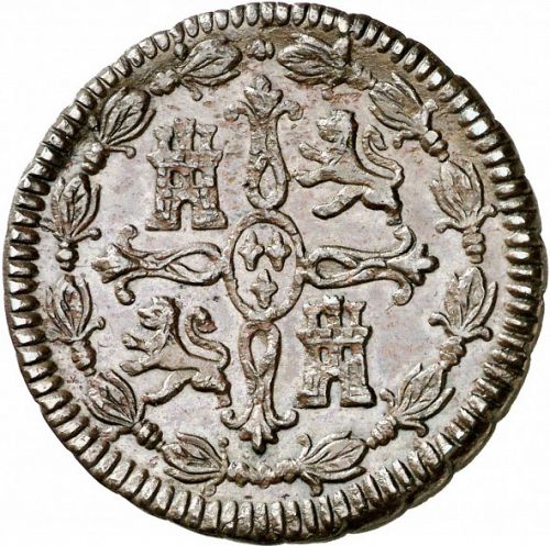 8 Maravedies Reverse Image minted in SPAIN in 1814 (1808-33  -  FERNANDO VII)  - The Coin Database