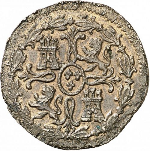 8 Maravedies Reverse Image minted in SPAIN in 1823 (1808-33  -  FERNANDO VII)  - The Coin Database