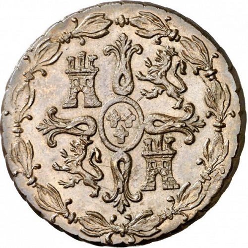 8 Maravedies Reverse Image minted in SPAIN in 1831 (1808-33  -  FERNANDO VII)  - The Coin Database