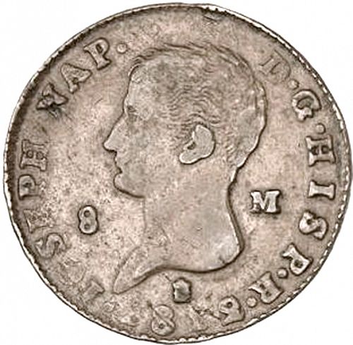 8 Marevedies Obverse Image minted in SPAIN in 1812 (1808-13  -  JOSE NAPOLEON)  - The Coin Database