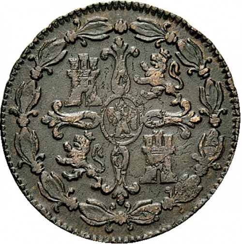 8 Marevedies Reverse Image minted in SPAIN in 1810 (1808-13  -  JOSE NAPOLEON)  - The Coin Database