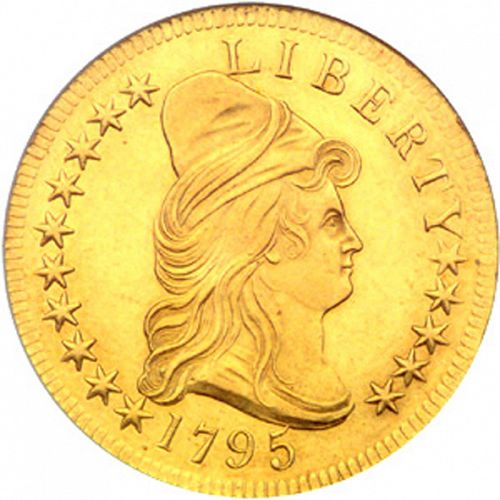 10 dollar Obverse Image minted in UNITED STATES in 1795 (Liberty Cap - Small eagle)  - The Coin Database