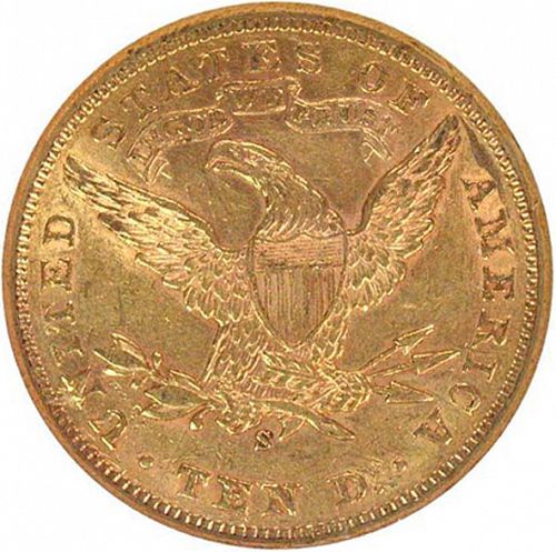 10 dollar Obverse Image minted in UNITED STATES in 1905S (Coronet Head - New-style head, with motto)  - The Coin Database