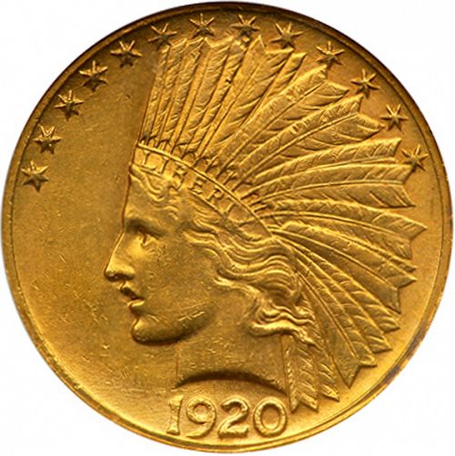 10 dollar Obverse Image minted in UNITED STATES in 1920S (Indian Head - With motto)  - The Coin Database
