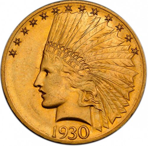 10 dollar Obverse Image minted in UNITED STATES in 1930S (Indian Head - With motto)  - The Coin Database