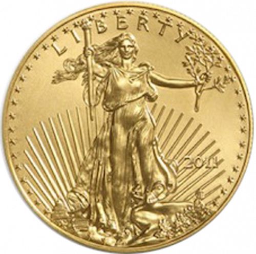 Bullion Obverse Image minted in UNITED STATES in 2011 (American Eagle -  Gold 10 $)  - The Coin Database