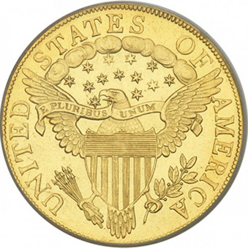 10 dollar Reverse Image minted in UNITED STATES in 1801 (Liberty Cap - Heraldic eagle)  - The Coin Database