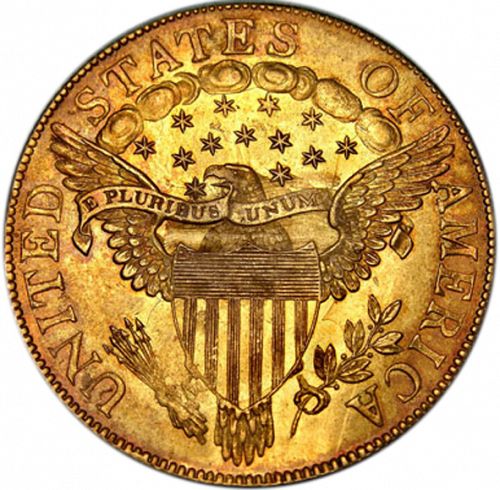 10 dollar Reverse Image minted in UNITED STATES in 1803 (Liberty Cap - Heraldic eagle)  - The Coin Database