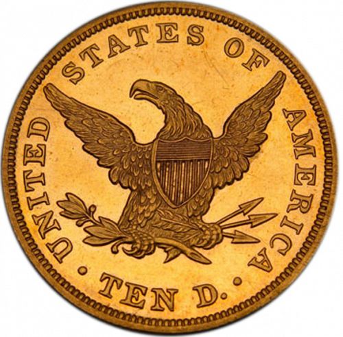 10 dollar Reverse Image minted in UNITED STATES in 1838 (Coronet Head - Old-style head, no motto)  - The Coin Database