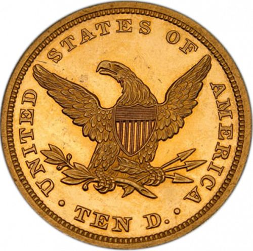 10 dollar Reverse Image minted in UNITED STATES in 1841 (Coronet Head - New-style head, no motto)  - The Coin Database