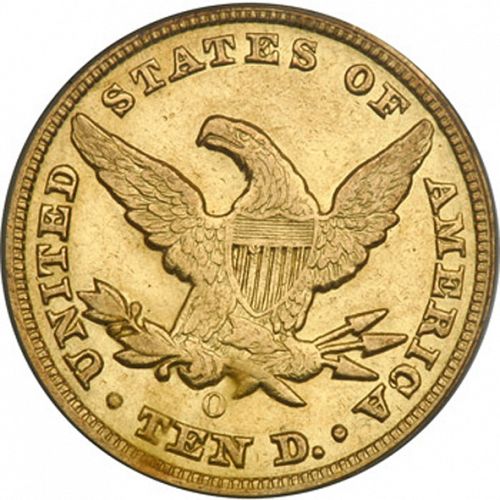 10 dollar Reverse Image minted in UNITED STATES in 1848O (Coronet Head - New-style head, no motto)  - The Coin Database