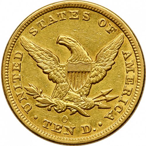 10 dollar Reverse Image minted in UNITED STATES in 1850O (Coronet Head - New-style head, no motto)  - The Coin Database
