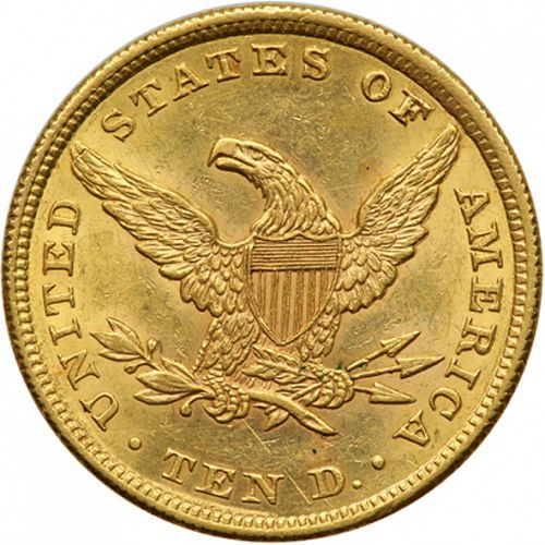 10 dollar Reverse Image minted in UNITED STATES in 1856 (Coronet Head - New-style head, no motto)  - The Coin Database
