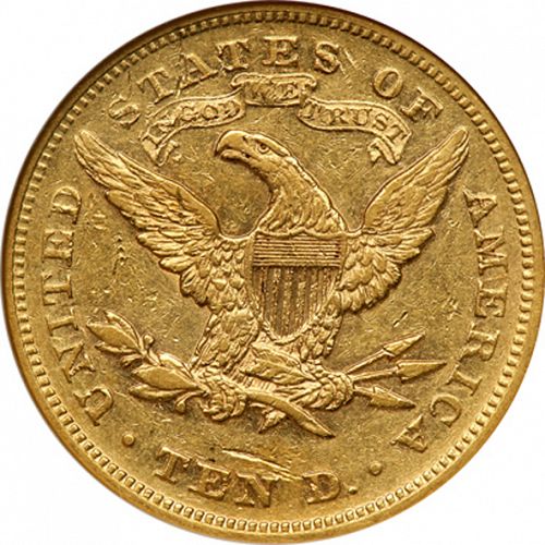 10 dollar Reverse Image minted in UNITED STATES in 1870 (Coronet Head - New-style head, with motto)  - The Coin Database