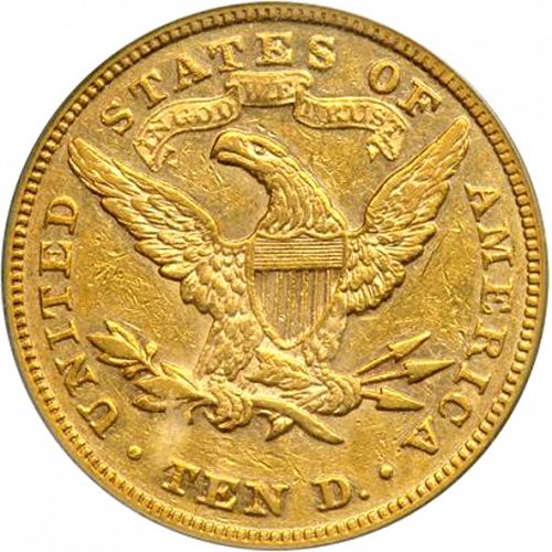 10 dollar Reverse Image minted in UNITED STATES in 1876 (Coronet Head - New-style head, with motto)  - The Coin Database