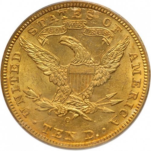 10 dollar Reverse Image minted in UNITED STATES in 1888O (Coronet Head - New-style head, with motto)  - The Coin Database