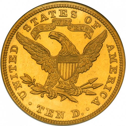 10 dollar Reverse Image minted in UNITED STATES in 1900 (Coronet Head - New-style head, with motto)  - The Coin Database