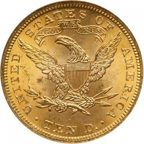 10 dollar Reverse Image minted in UNITED STATES in 1901 (Coronet Head - New-style head, with motto)  - The Coin Database