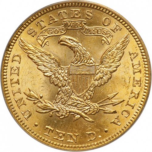 10 dollar Reverse Image minted in UNITED STATES in 1904 (Coronet Head - New-style head, with motto)  - The Coin Database