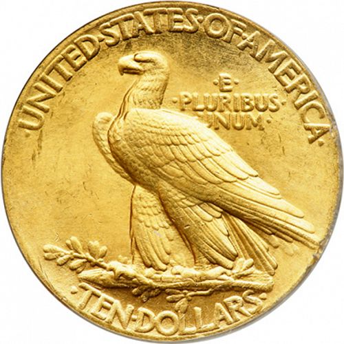 10 dollar Reverse Image minted in UNITED STATES in 1907 (Indian Head - No motto)  - The Coin Database