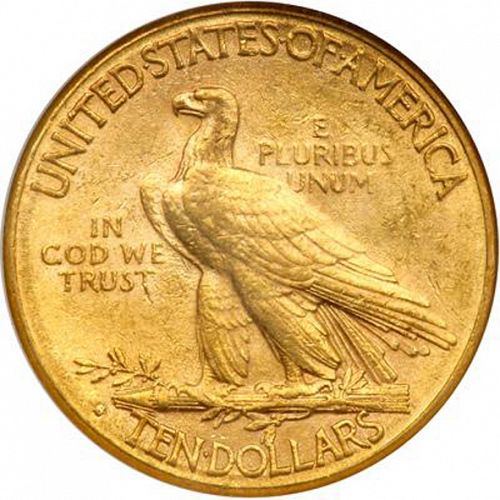 10 dollar Reverse Image minted in UNITED STATES in 1912S (Indian Head - With motto)  - The Coin Database